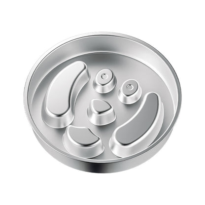 ClubPaws stainless steel slow feeder bowl for slowing down fast eaters