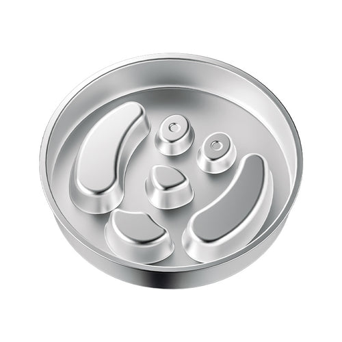 ClubPaws stainless steel slow feeder bowl for slowing down fast eaters