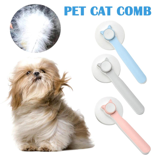 ClubPaws Self-Cleaning Slicker Brush in blue, stainless-steel grooming brush for dogs