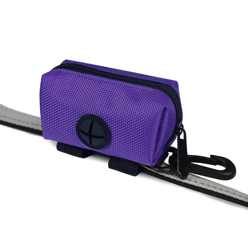 Dog poop bag holder for leash