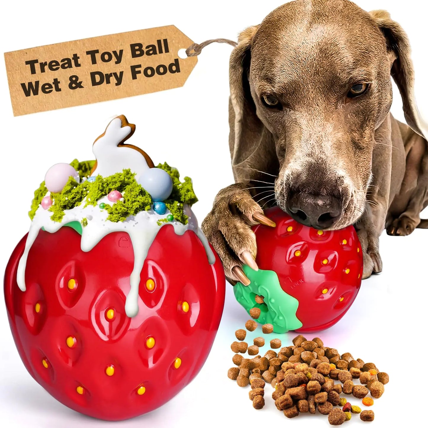 Treat dispensing puzzle ball for dogs