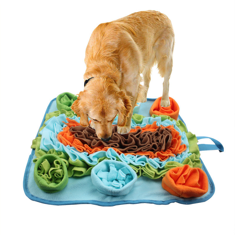 ClubPaws Enrichment Snuffle Mat, 50 by 45 cm fleece nose-work feeding mat for dogs