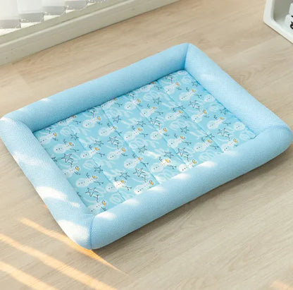 Cooling mat folded for travel
