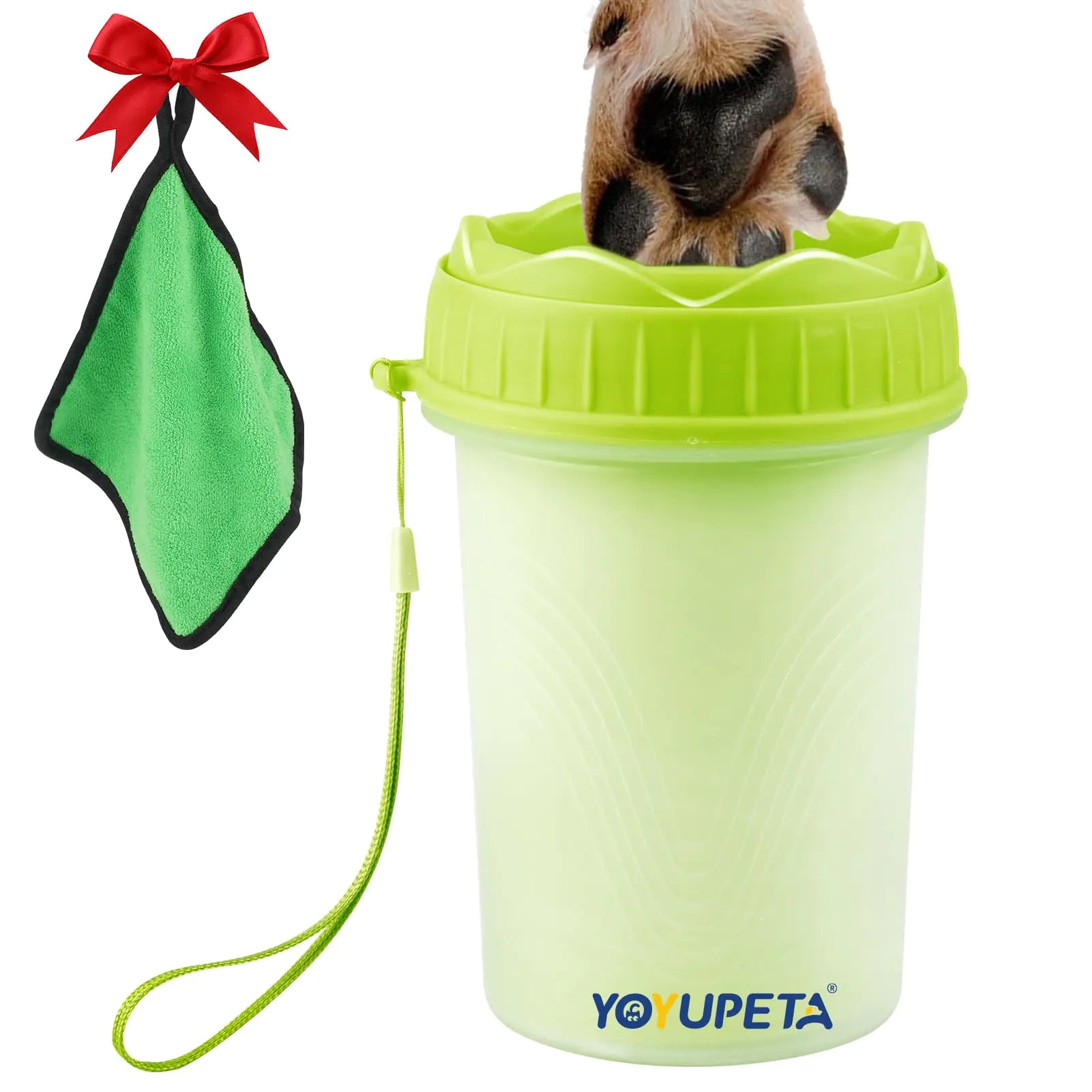 Silicone paw cleaner cup
