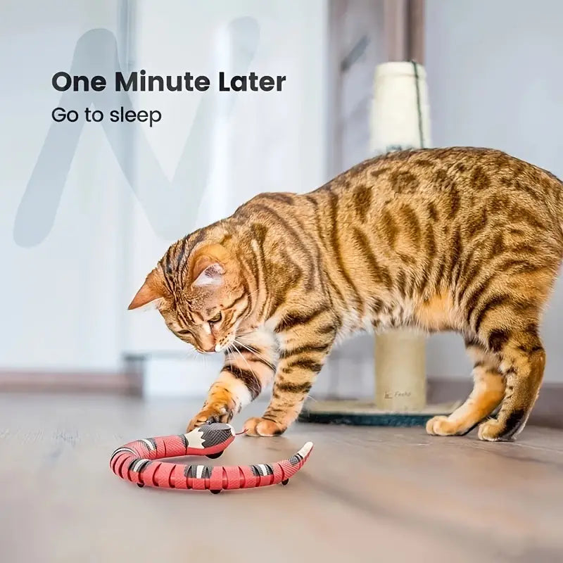 USB Rechargeable Interactive Snake Toy for Cats