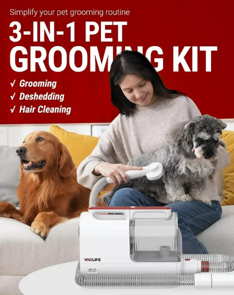 All-in-One Pet Grooming Vacuum Kit