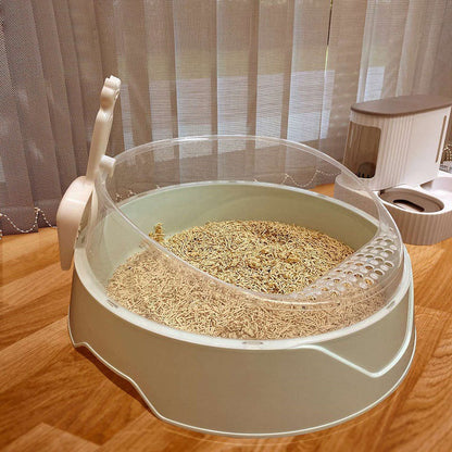 Semi-Enclosed Litter Box with Scoop