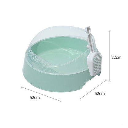 Semi-Enclosed Litter Box with Scoop