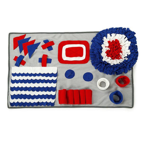 ClubPaws Enrichment Snuffle Mat, 75 by 50 cm fleece nose-work feeding mat for dogs