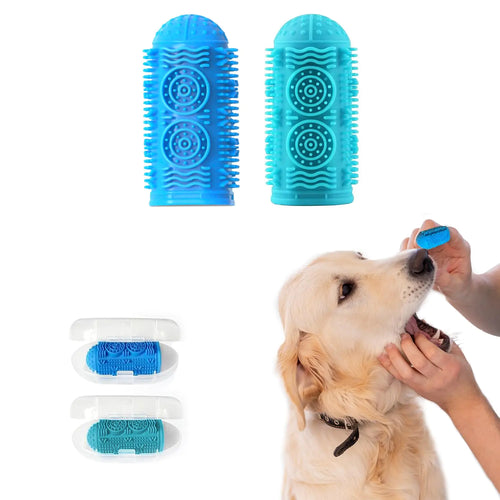 Finger toothbrush dental care kit for dogs and cats