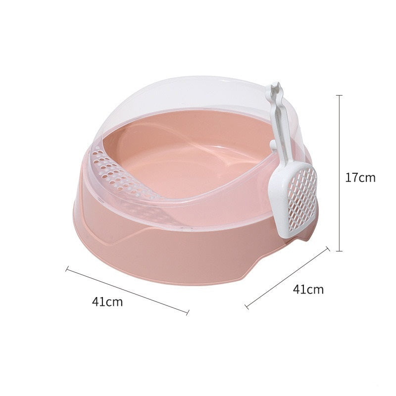 Semi-Enclosed Litter Box with Scoop