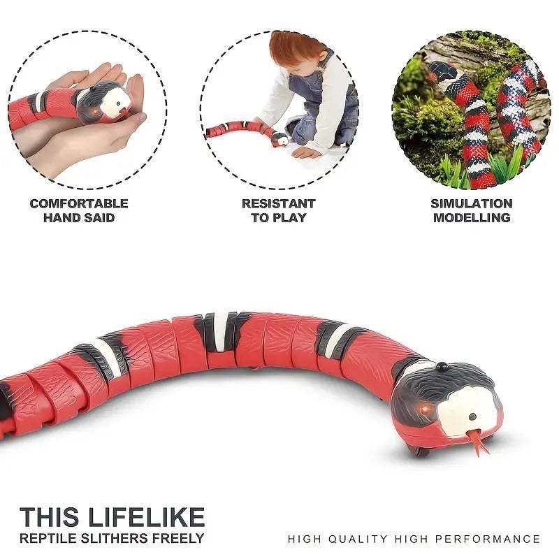 USB Rechargeable Interactive Snake Toy for Cats